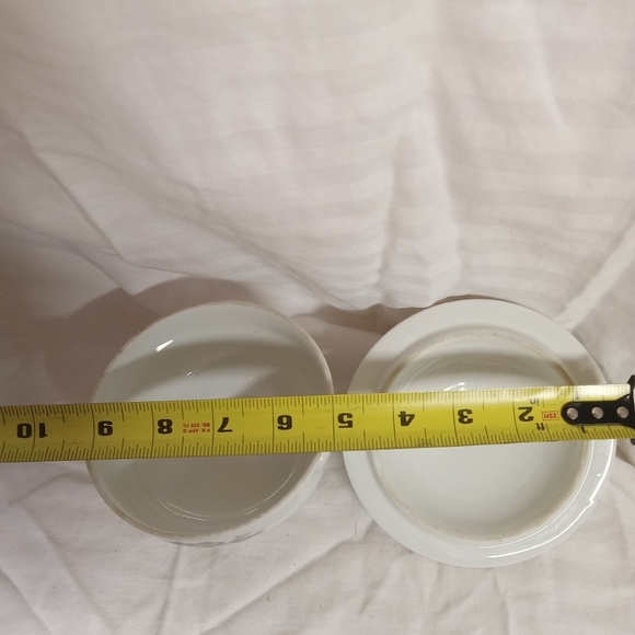 2-Pc Lefton Footed China Vintage Anniversary Candy, Trinket Dish #6290 - Picture 4 of 7